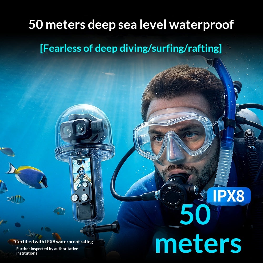 High-transparency Underwater Photography Housing For Depths Up To 50 Meters