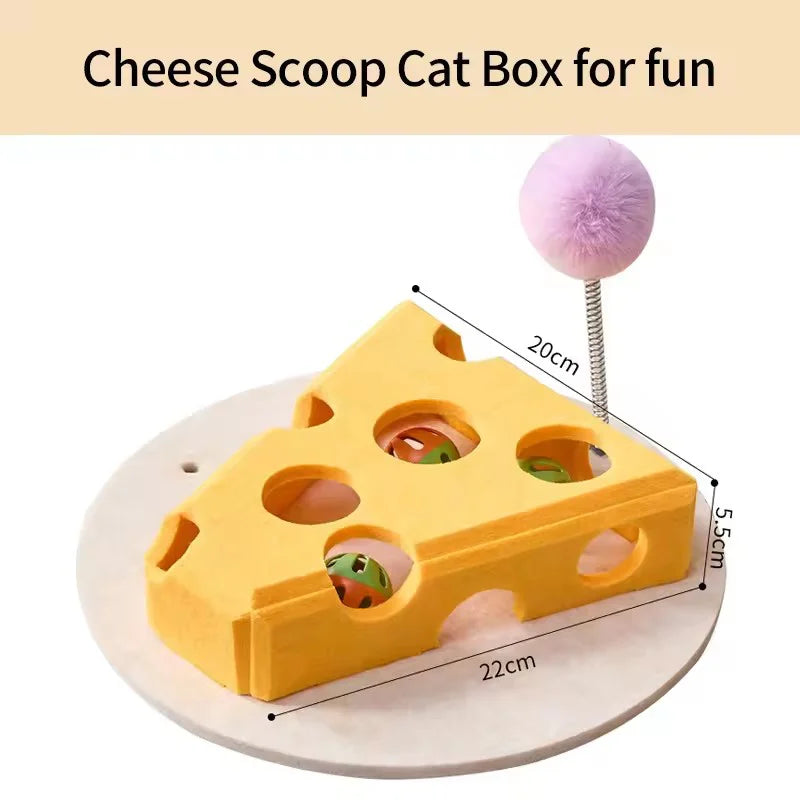 Interactive Cat Puzzle Plaything Puzzle Felt Box For Indoor Cats Kitten Mental Training Tools Hide And Seek Cat Agility Toys