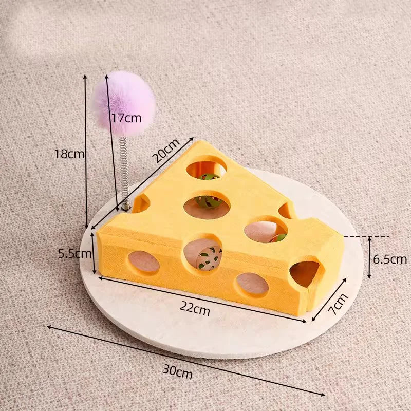 Interactive Cat Puzzle Plaything Puzzle Felt Box For Indoor Cats Kitten Mental Training Tools Hide And Seek Cat Agility Toys
