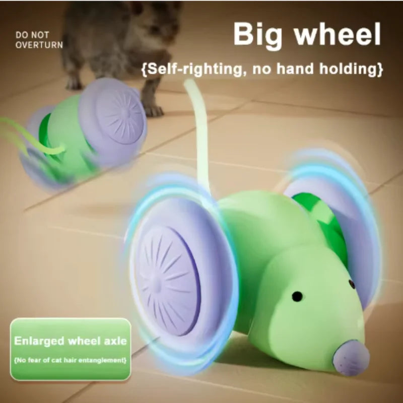 Hot Electric Mouse Car Interactive Cat Toy Rechargeable Automatic Intelligent Obstacle Avoidance Kitten Plaything for Cats