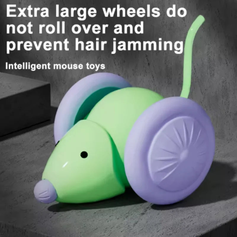 Hot Electric Mouse Car Interactive Cat Toy Rechargeable Automatic Intelligent Obstacle Avoidance Kitten Plaything for Cats