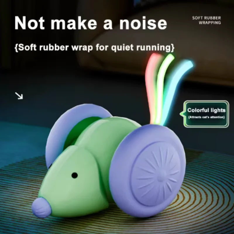 Hot Electric Mouse Car Interactive Cat Toy Rechargeable Automatic Intelligent Obstacle Avoidance Kitten Plaything for Cats