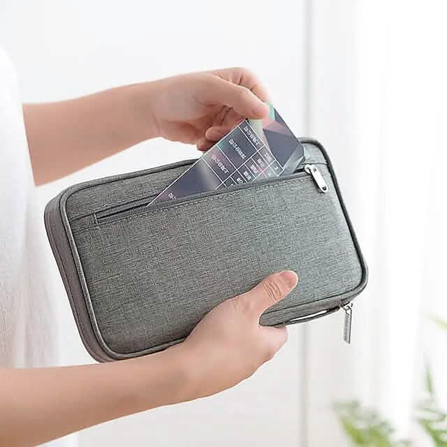 Family Travel Document Organizer Capacious Passport Holder Wallet